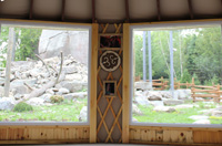 Windows of the yurt