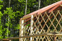 Frame of the yurt